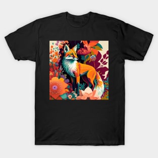 Fox and Flowers T-Shirt